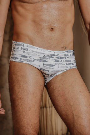 Sunga Slim Estampa Peixes