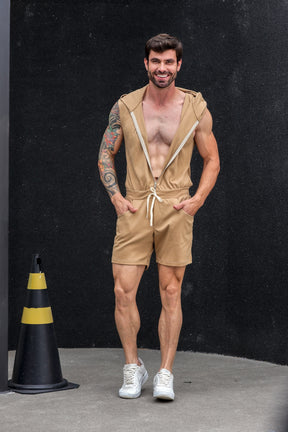 Macaquinho Masculino Modelo Machão com Capuz