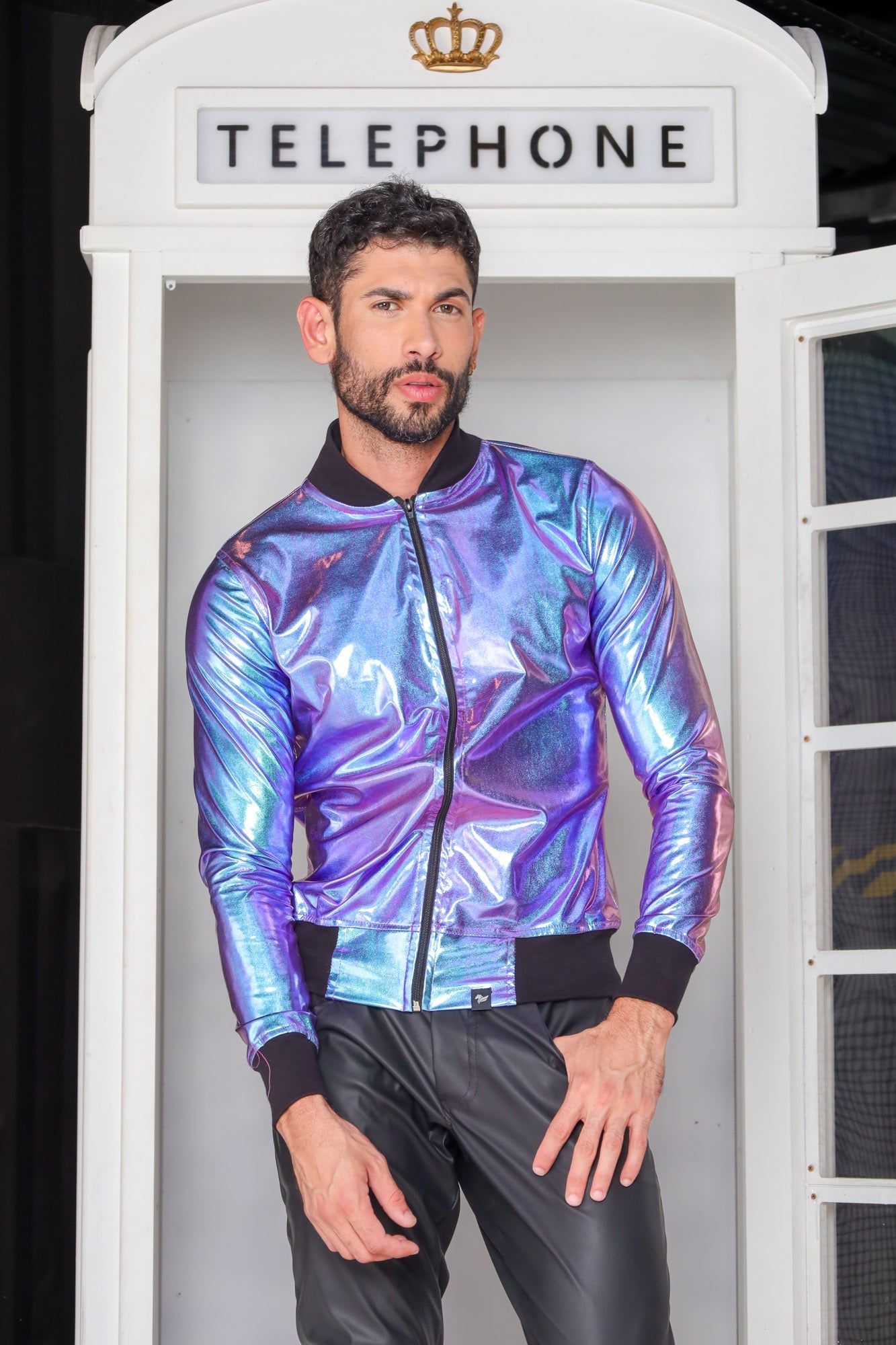 Jaqueta Masculina Bomber Metalizada