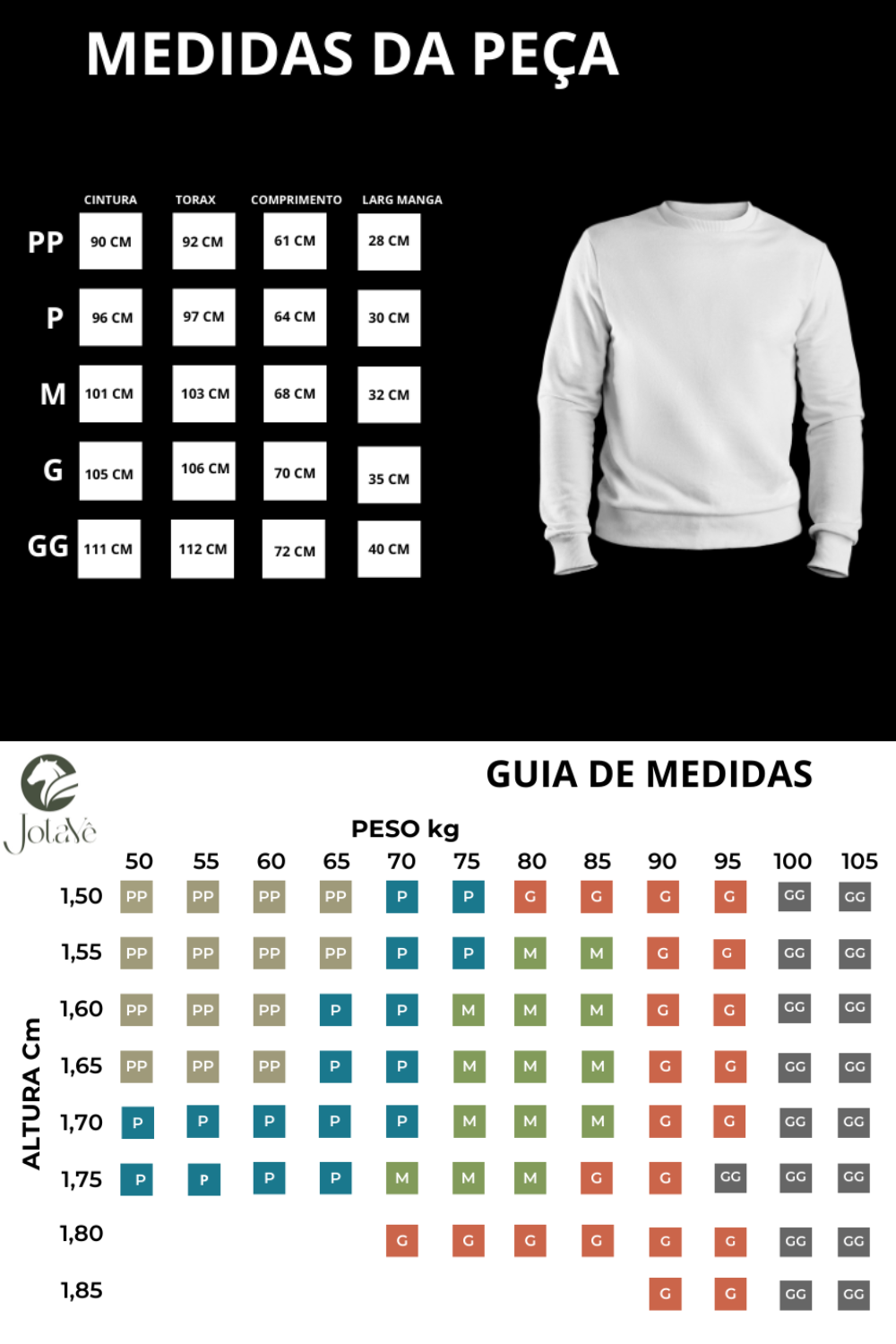 Blusa Masculina Gola Alta Long Line em Malha Tricot - Ateliê João Vieira - JotaVê