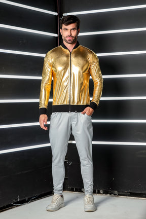 Jaqueta Masculina Bomber Metalizada