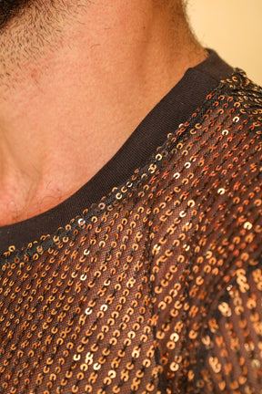 Camiseta Masculina em Paetê