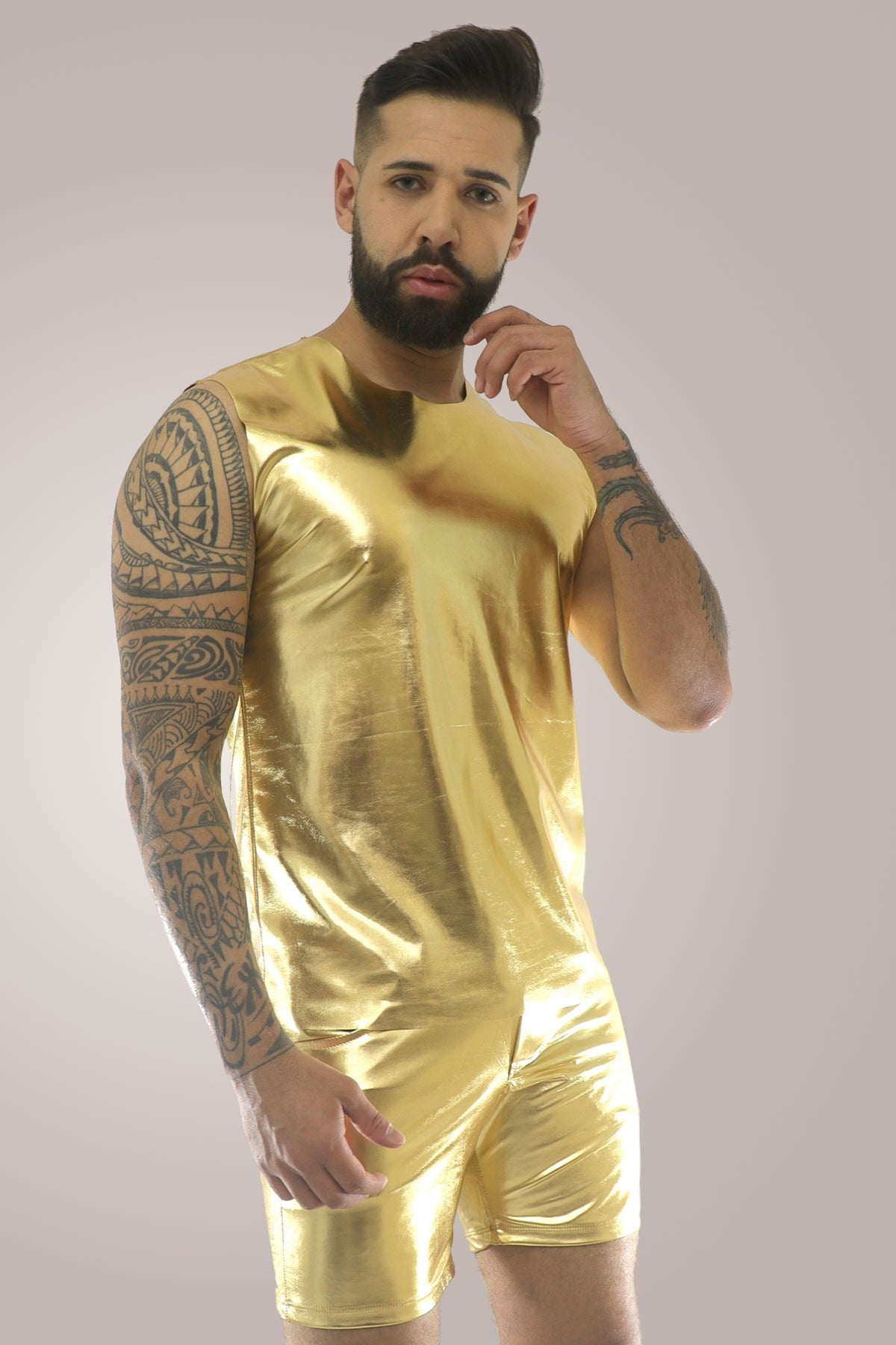 Conjunto Casual Masculino Metalizado