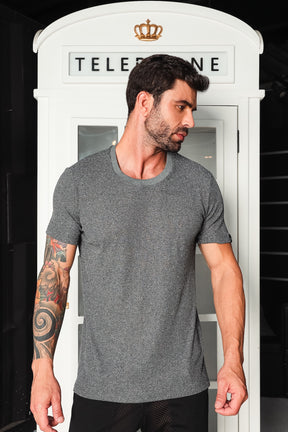 Camiseta Masculina em Malha Canelada