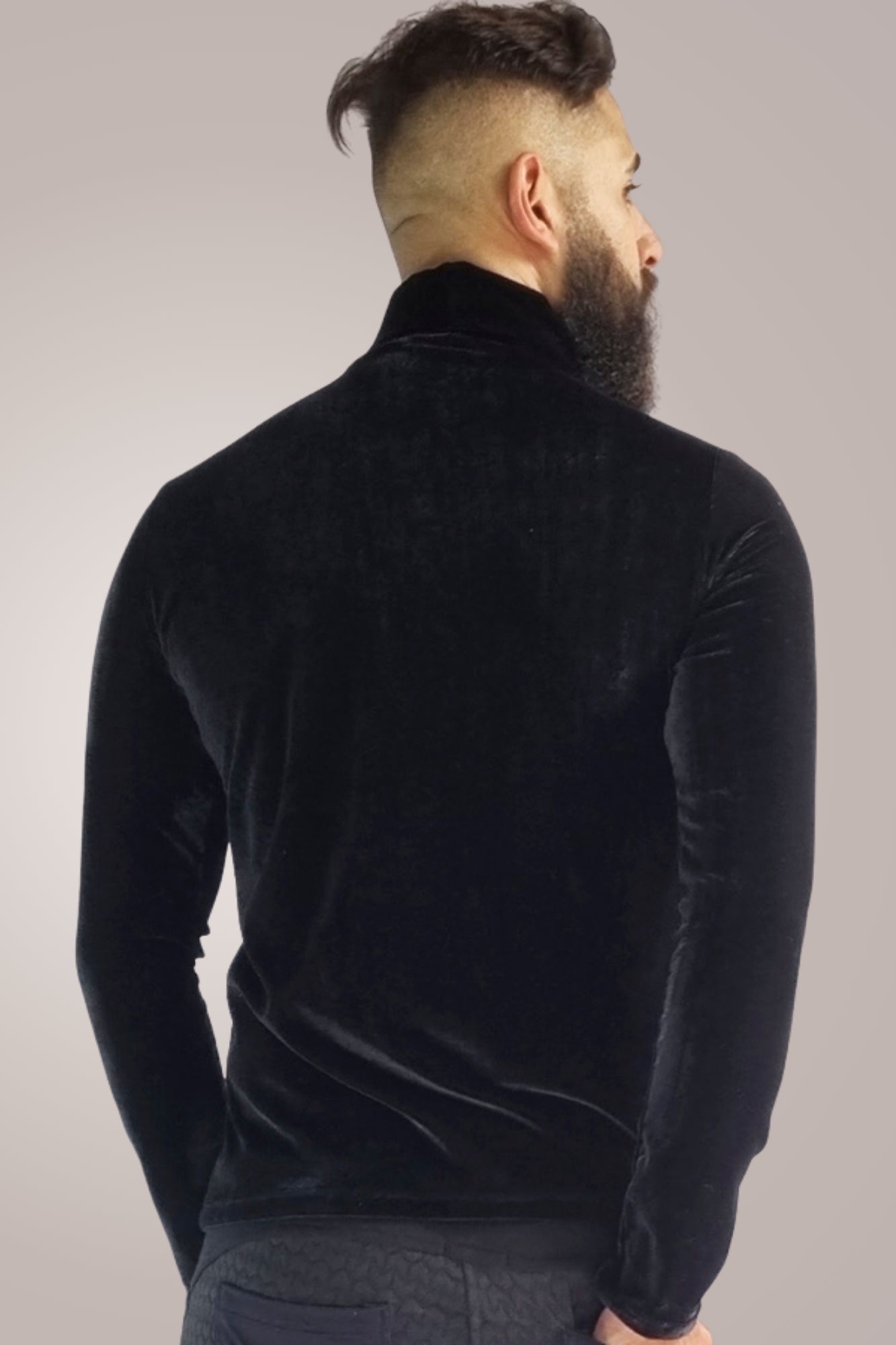 Blusa Masculina Cacharrel em Veludo Preto