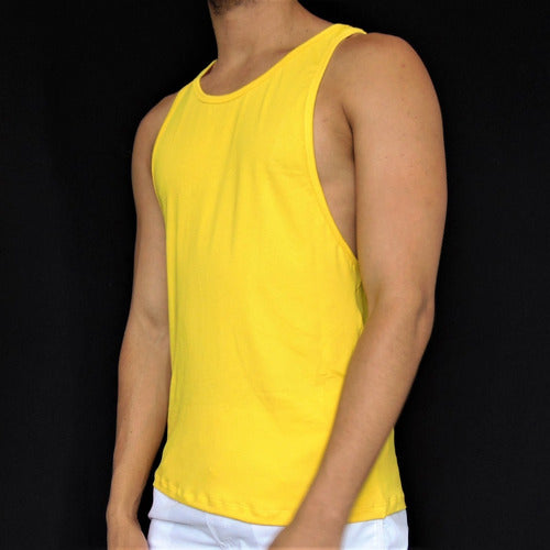 Regata Masculina Cavada Costa Nadador Amarela