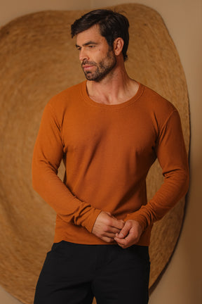 Suéter Masculino em Malha Crepe