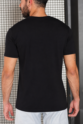 Camiseta Masculina em Viscolycra com Detalhe Animal Print