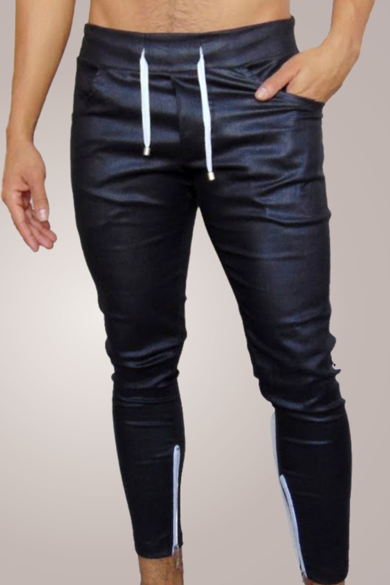 Calça Masculina Bengaline Resinado Preto