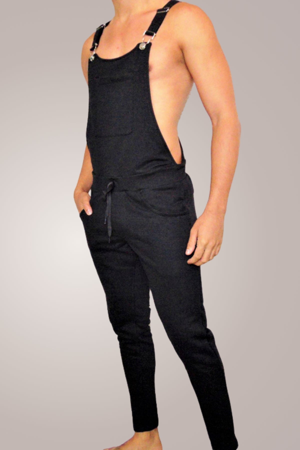 Jardineira Masculina Preta