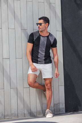 Camiseta Masculina em Viscolycra Detalhe Frente e Ombros