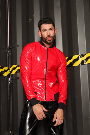 Jaqueta Masculina Bomber em Vinil