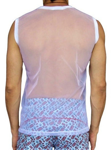 Regata Masculina Machão Transparente em Tule
