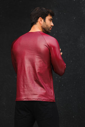 Camiseta Masculina Cirrê Croco Manga Cirre Liso