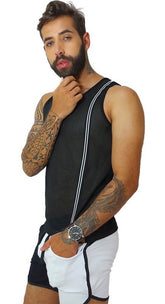 Regata Masculina em Tela Listra Lateral