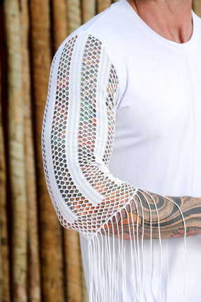 Camiseta Masculina Viscolycra Detalhe Franja