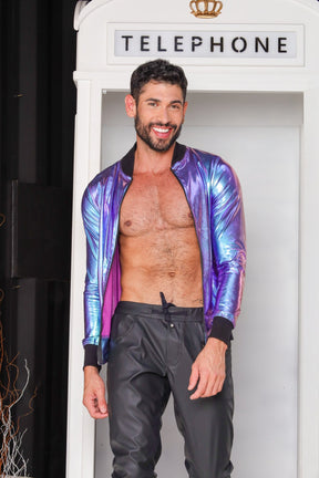 Jaqueta Masculina Bomber Metalizada