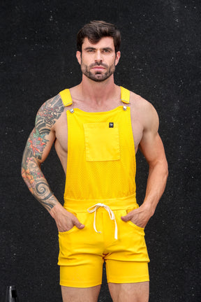 Macaquinho Jardineira Masculino Amarelo