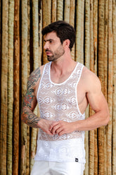 Regata Masculina Cavada em Renda