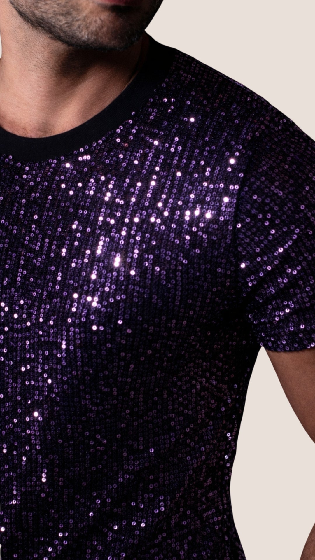 Camiseta Masculina em Paetê