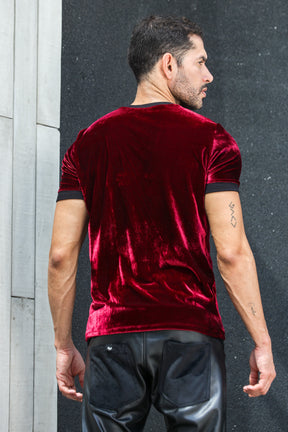 Camiseta Masculina em Veludo Cristal