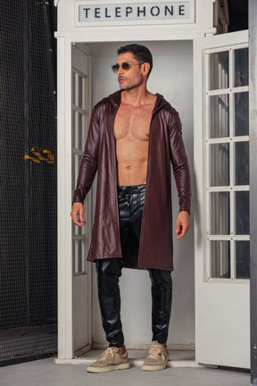 Cardigan Masculino com Capuz em Cirrê