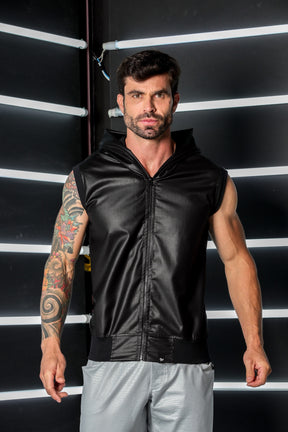 Colete Masculino Em Bengaline Resinado