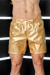 Short Masculino em Couro Ecológico