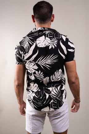 Camisa Masculina Casual em Viscose Floral