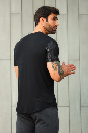 Camiseta Masculina Viscolycra Detalhe Paete