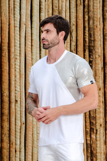 Camiseta Masculina Viscolycra Detalhe Brilho