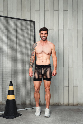 Short Masculino em Devorê Listrado