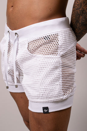 Short Masculino Transparente Modelo Praia Branco