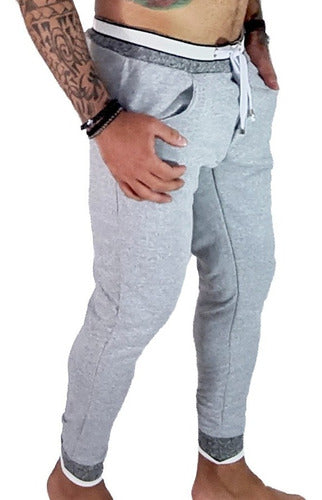 Calça Masculina Jogger em Moletinho Cinza