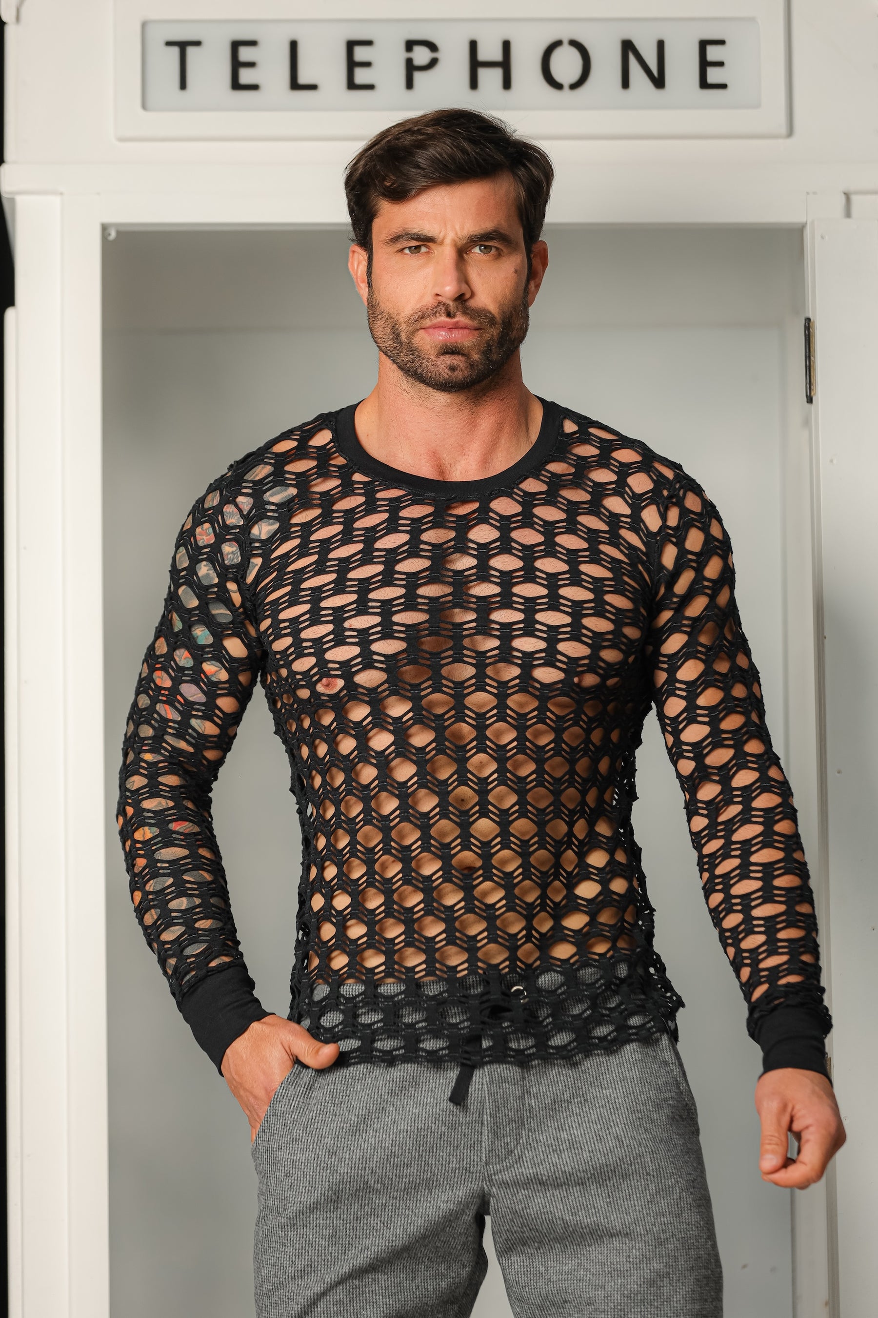 Camiseta Masculina Manga Longa Arrastão Largo