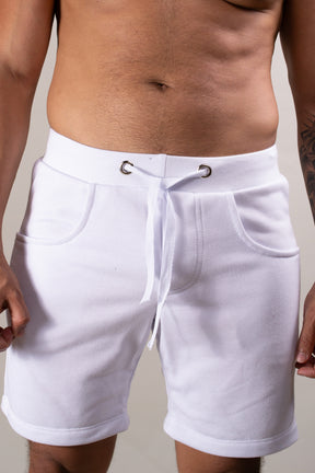 Bermuda Masculina de Moletinho Branco