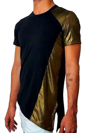 Camiseta Masculina Tecido Viscolycra Detalhe Lamê