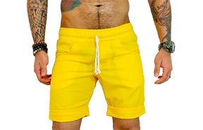 Bermuda Masculina Básica de Linho Barra Italiana