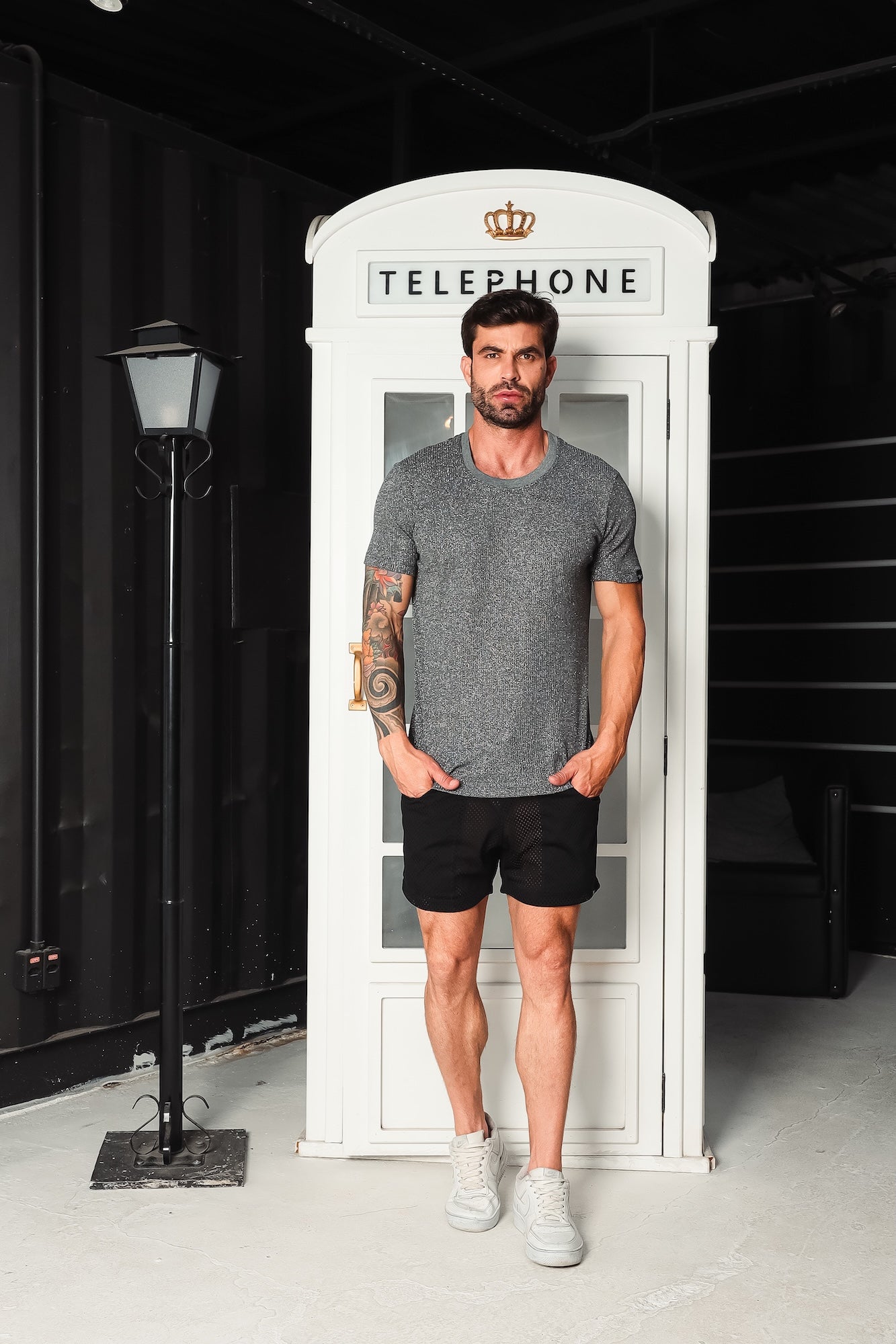 Camiseta Masculina em Malha Canelada