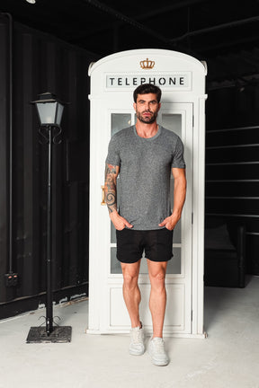 Camiseta Masculina em Malha Canelada