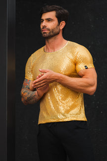 Camiseta Masculina em Paetê
