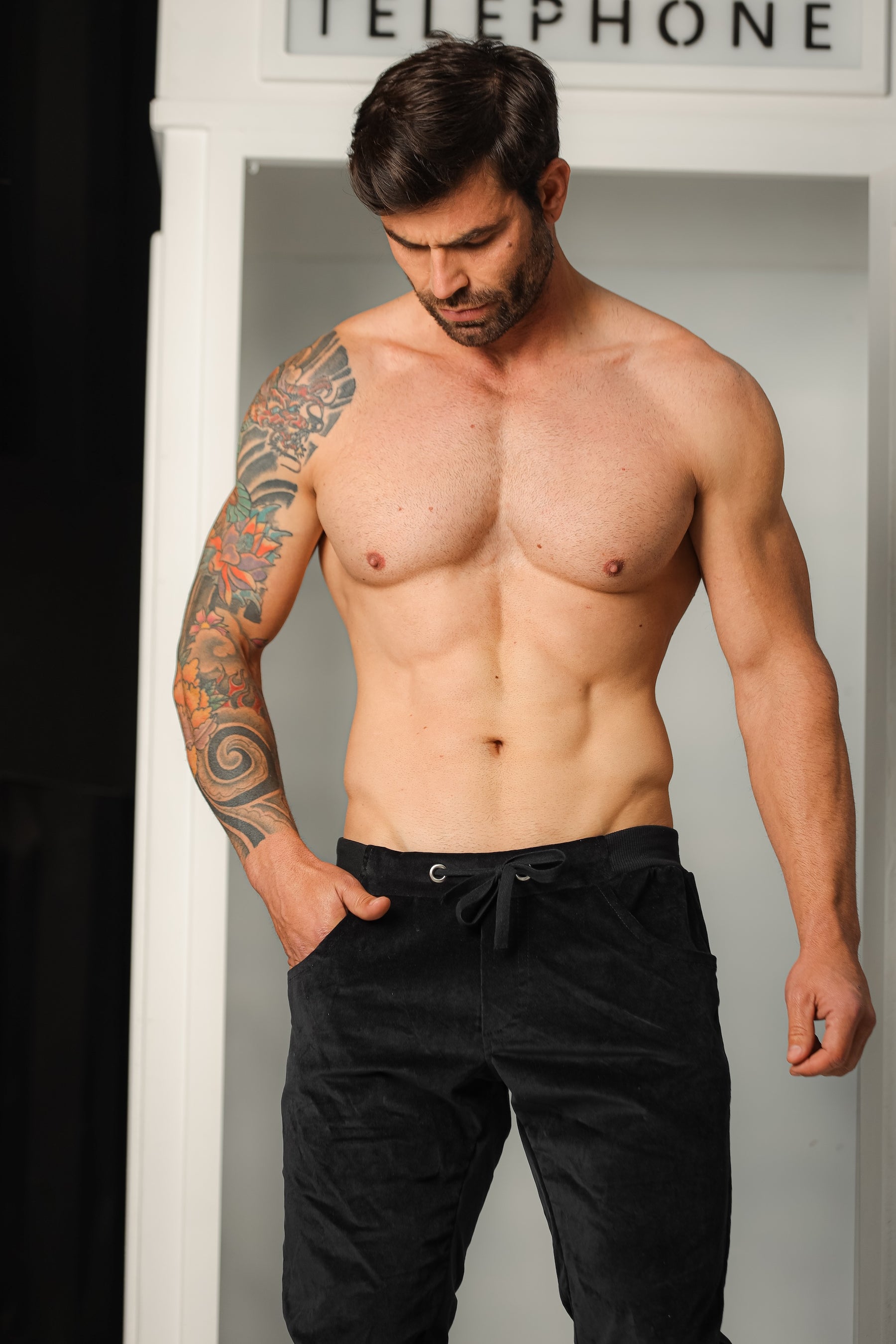 Calça Masculina em Malha Suede
