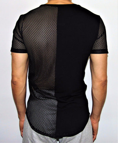 Camiseta Masculina Viscolycra Barra Redonda Dets em Tela