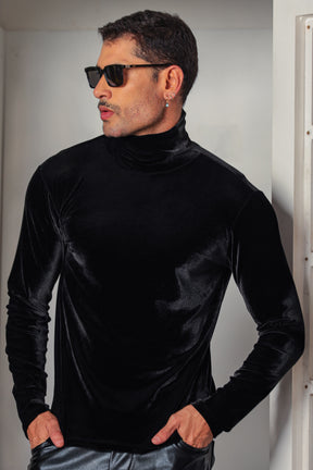 Blusa Masculina Cacharrel em Veludo Preto
