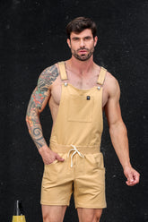 Jardineira Masculina Curta em Malha