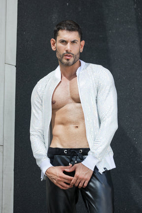 Jaqueta Masculina Paetê Holográfico