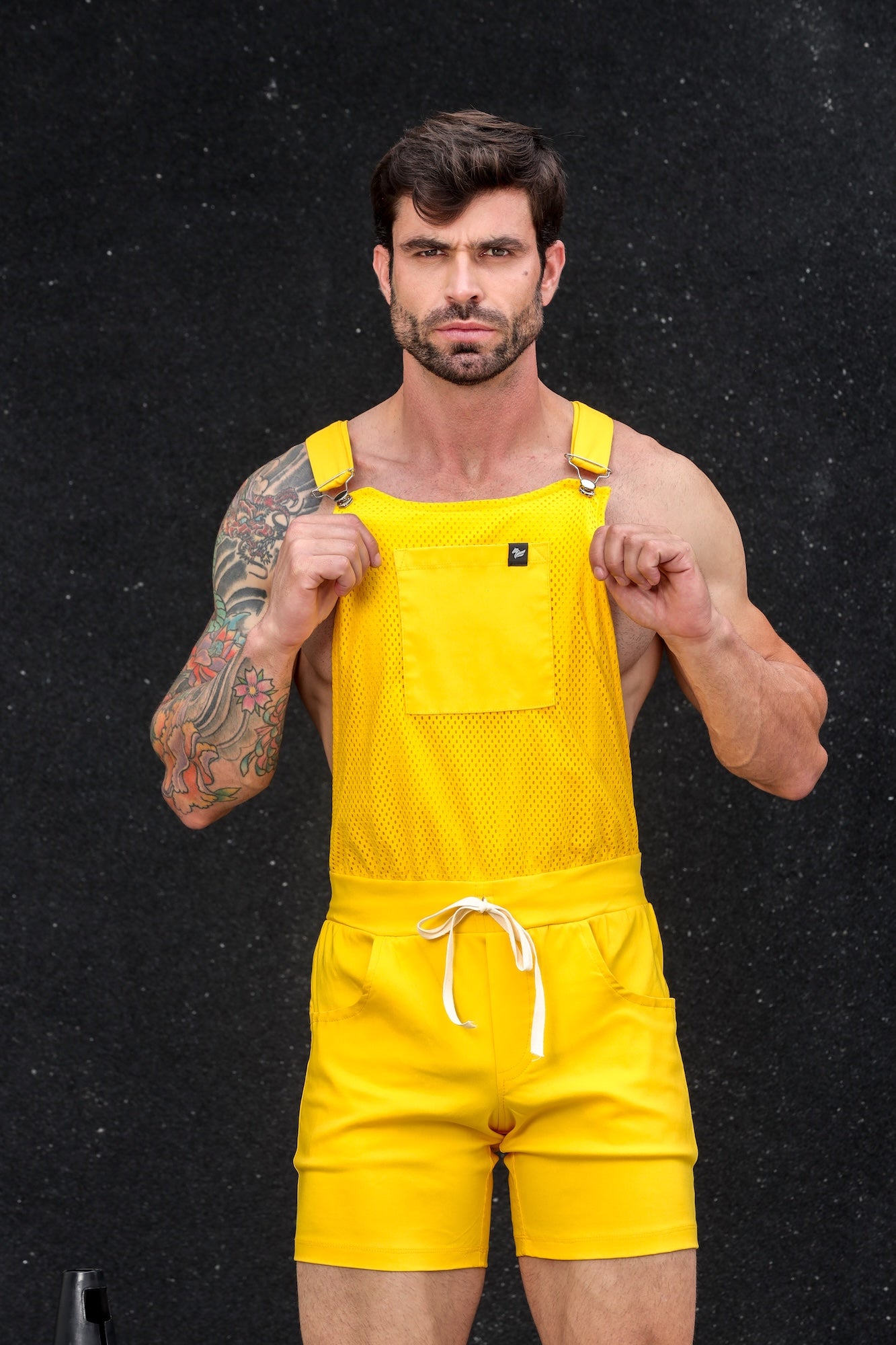 Macaquinho Jardineira Masculino Amarelo