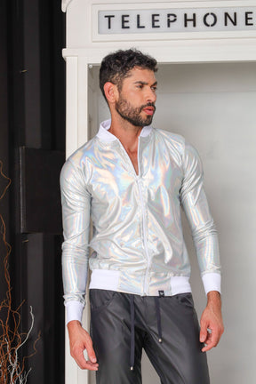 Jaqueta Masculina Bomber Metalizada