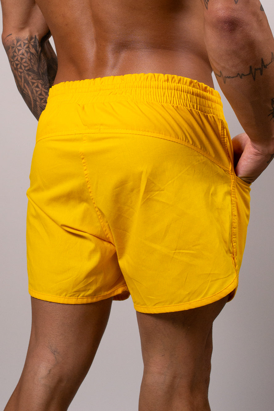 Short Tricoline Amarelo