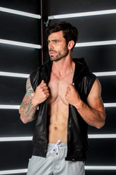 Colete Masculino Em Bengaline Resinado